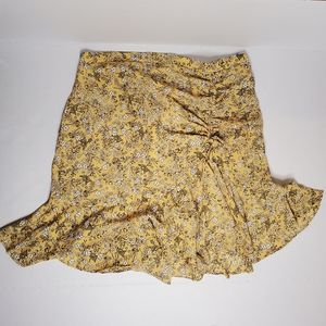 🆕️Floral Pattern Skirt, XL,  Mustard Yellow.